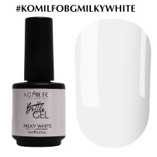 Komilfo Bottle Gel Milky White 15мл (c кисточкой)