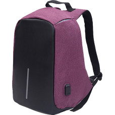 Рюкзак антивор Antivor MADORU c защитой от карманников и с USB, фиолетовый