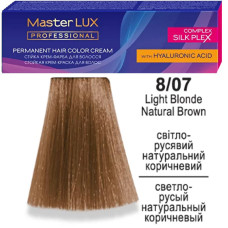 Фарба для волосся Master LUX professional 8.07 Світло-Русявий  Натурально  Коричневий 60мл