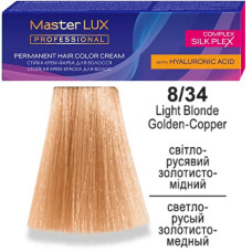 Фарба для волосся Master LUX professional 8.34 Світло-Русявий Золотисто-Мідний 60мл