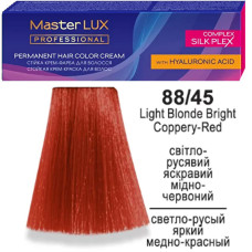 Фарба для волосся Master LUX professional 88.45 Світло-русявий яскравий мідно-червоний 60мл
